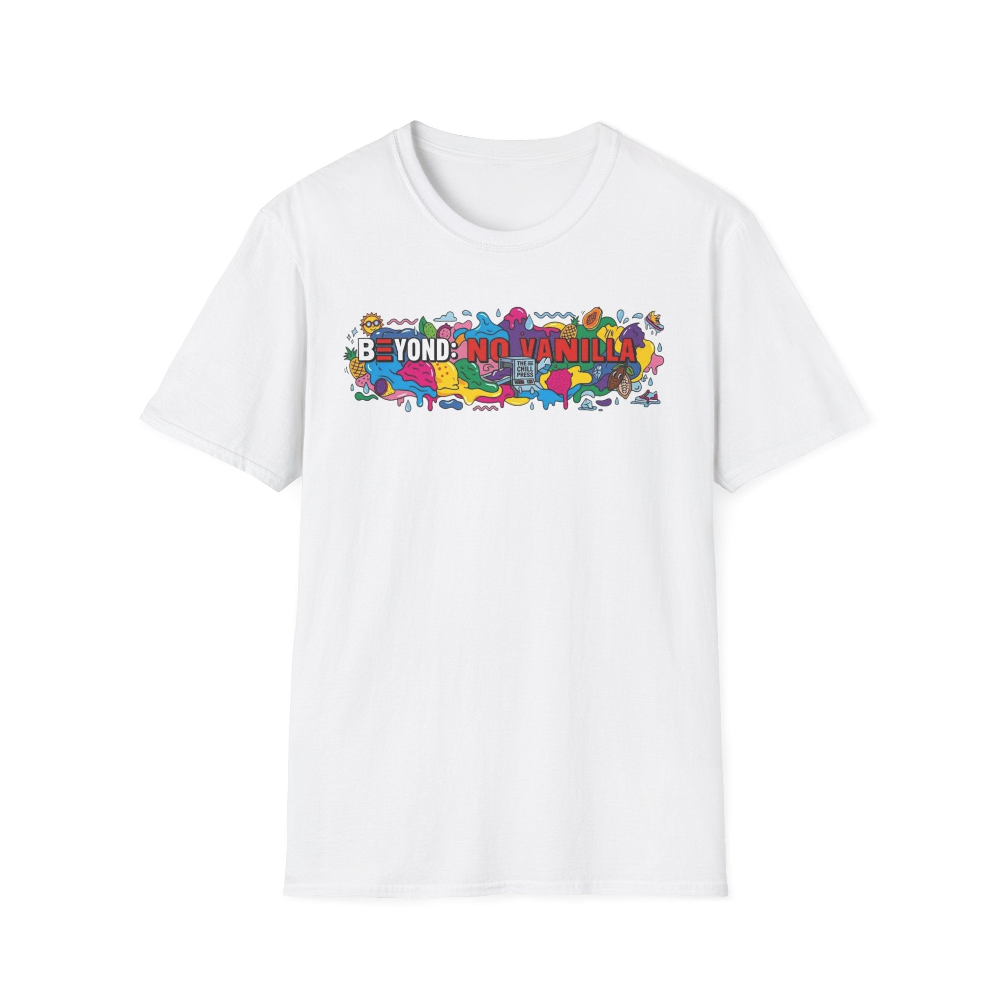 Beyond Vanilla Graphic T-Shirt — Colorful Retro Pop Art Tee