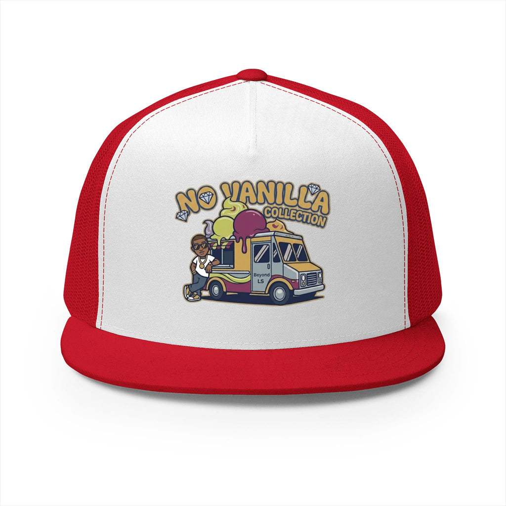 No Vanilla Ice Cream Truck Trucker Hat – Retro Food Truck Logo Snapback
